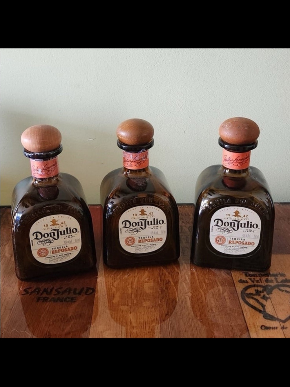 Don Julio Reposado Tequila Bottle - Amber Brown Glass